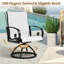 Chaise de patio à bascule pivotante en aluminium coulé avec accoudoirs Reshay Sunbrella® (ensemble de 2)-748843470