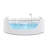 59" x 59"  Corner Whirlpool Bathtub 2 Person Hydro Massage Jetted Tub Acrylic Soaking Tub with LED Lights and Hydro Massage-125320915
