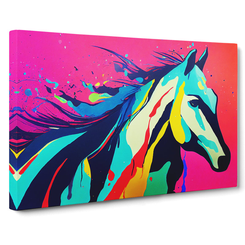 Horse Splash Vol.3 - Wrapped Canvas, 35cm H x 50cm W x 3cm D
