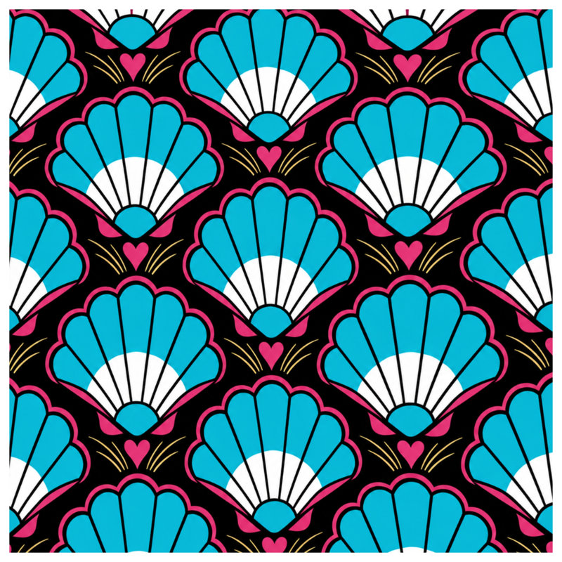 Blue White Shells Pattern Comforter, Twin