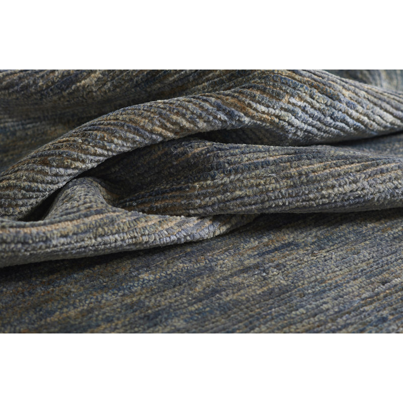 Cecily Abstract Area Rug in Blue, Rectangle 5' x 8'