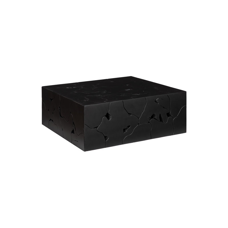 Teak Coffee Table, Square, Black