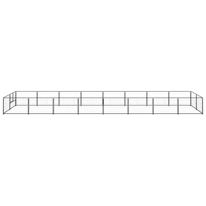 Mayna 70.1cm H Steel Exercise Pen With Door, Black