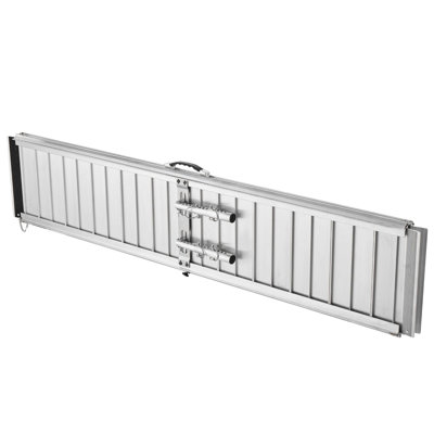 Portable Wheelchair Ramp, 6 FT, Aluminum, 1 Pack, Folding Handicap Ramp, Black, 800 lbs Capacity with Non-Slip Surface and Adjustable Support Legs