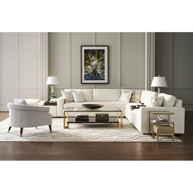 Fauteuil à coussins bas 33 po Davidson CAL117, Mica, 8703 Nuage