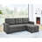 86'' Gray Upholstered Pull - Out Bed, 3 Seat , Reversible L/R, Jumbo Stitch And Accent For Small Home Gatherings Bed Made Of With Detailing Entertainment-213897243-213897240