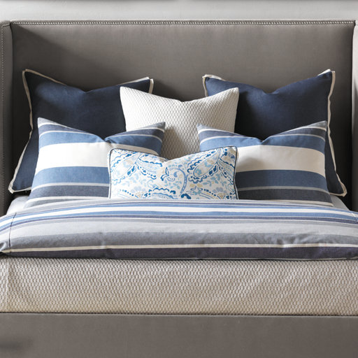 Wainscott Denim Cotton Blend Sham Set, Solid Color