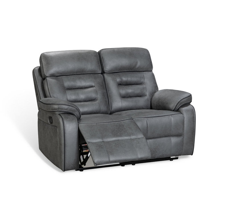 Bittany 2 Seater Faux Leather Electric Reclining Sofa, Manual - Handle / Lever