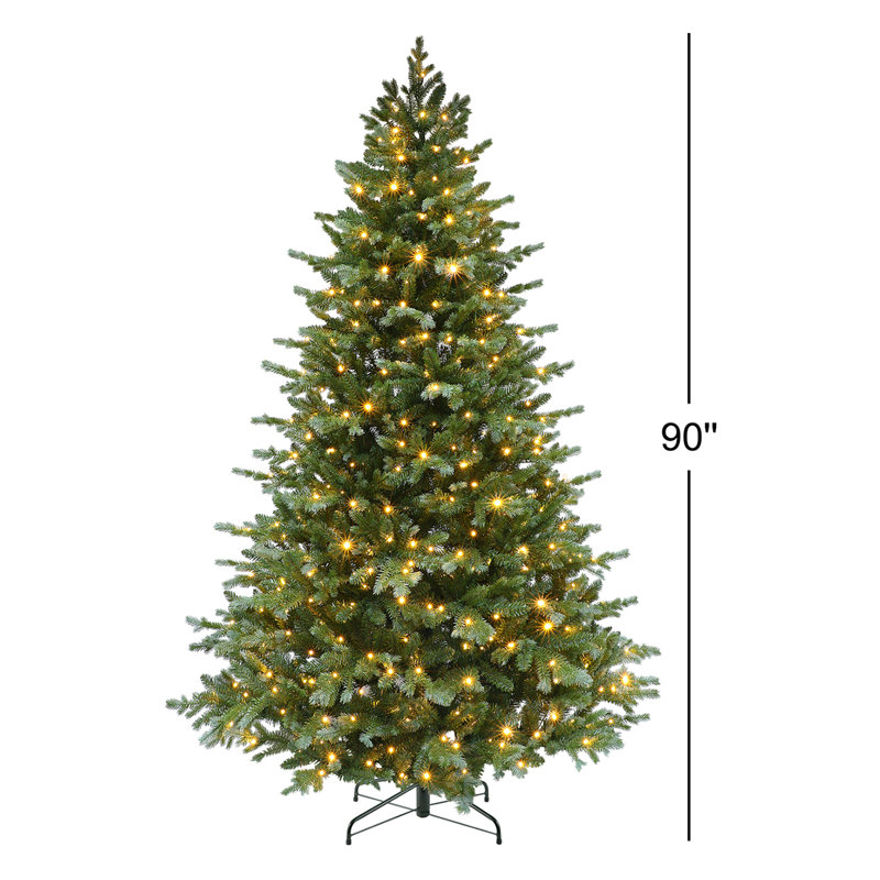 7.5' Artificial Fir Christmas Tree with Color & Clear Lights
