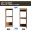 42" Wall-Mounted Bathroom Vanity With Sink and Side Cabinet