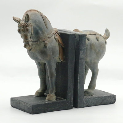 Decorative Bookends, Heavy Duty Non-Slip Book Holders, Vintage Artistic Ornaments For Office Home Bookshelf Decor, Resin