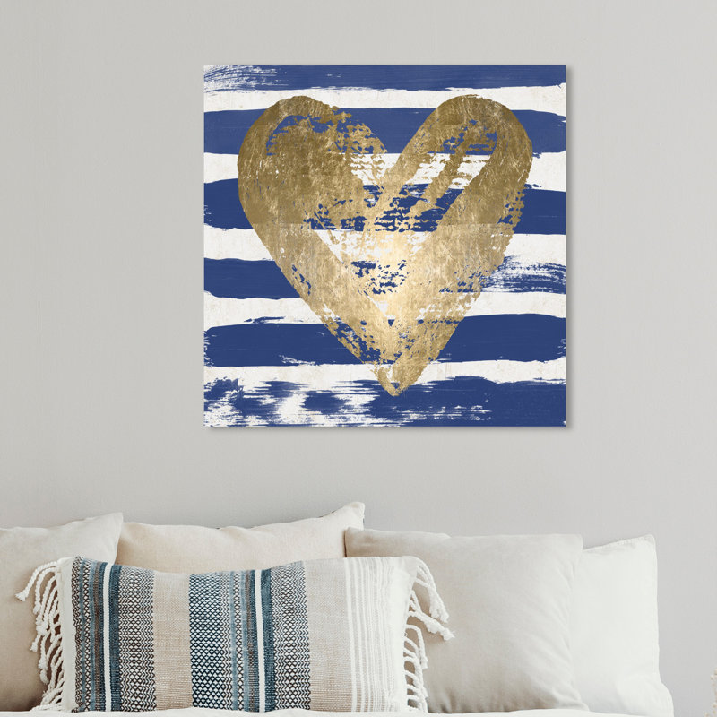 « my marine cœur », peinture sur toile, H 12 po x l 12 po x P 1,5 po