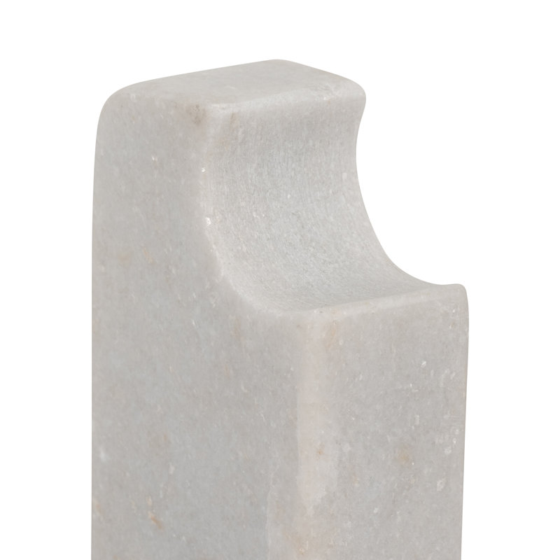 Modern Stone Marble Metal Aluminum Figurine with Sculptural Design and Sleek Contemporary Style for Decorative Display in Versatile Interior Settings
