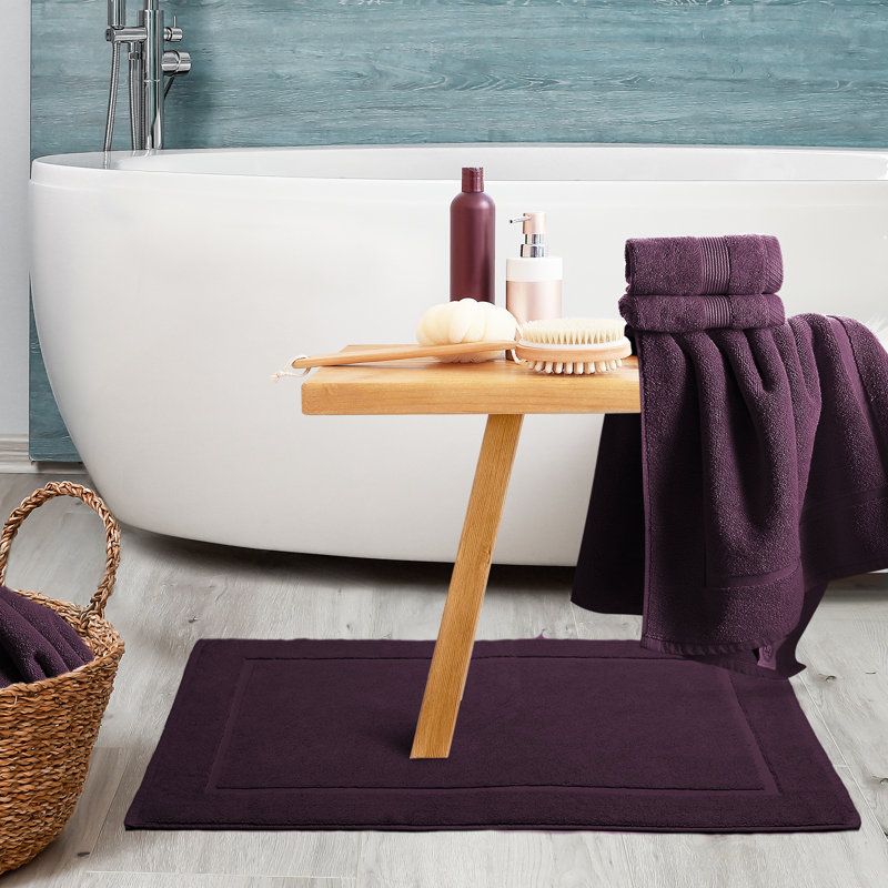 Danni-Leigh 6 Piece 100% Cotton Towel Set., Purple Eggplant, 4-pack Bath Set