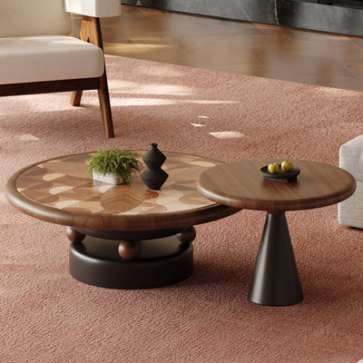 Table basse vintage en bois de style italien
