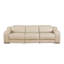 Canapé inclinable 103 po USB en cuir italien beige USB