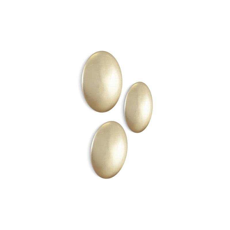 Dimensional 3 Piece Orb Wall Décor Set, Gold Leaf