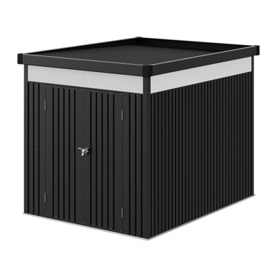 6.5ft W x 8.4 D Metal Garden Tool Shed Zinc Steel Storage Shed