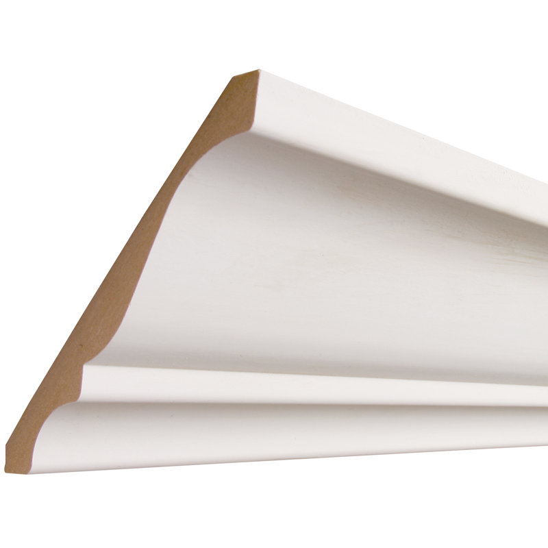 Primed White MDF Crown Moulding 96 in. Standard Profile