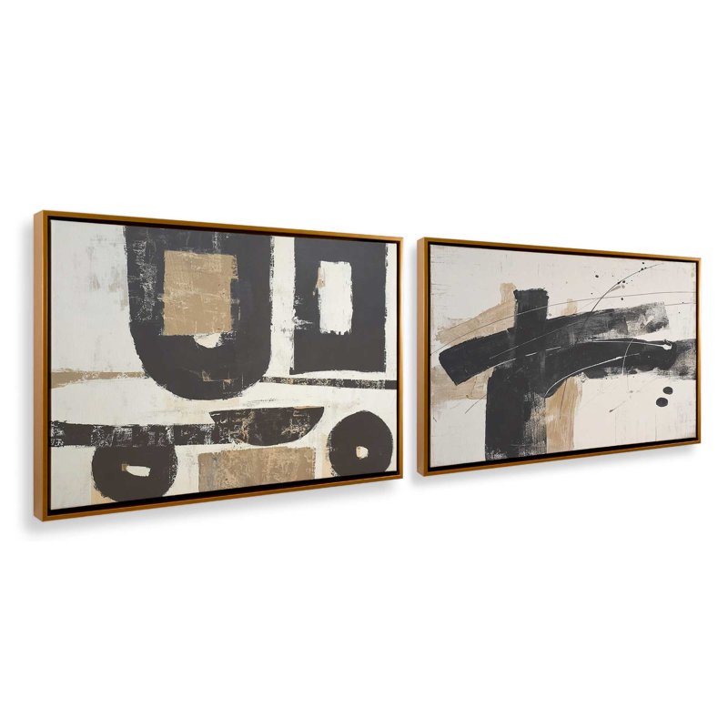 Ensemble de 2 impressions «Crossing Shadows», 24" x 36", Polished Gold Floater Frame