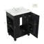 Meuble-lavabo pratique de 24 po avec lavabo - Comprend une armoire avec tablette de porte et un espace de rangement latéral ouvert-1327013722
