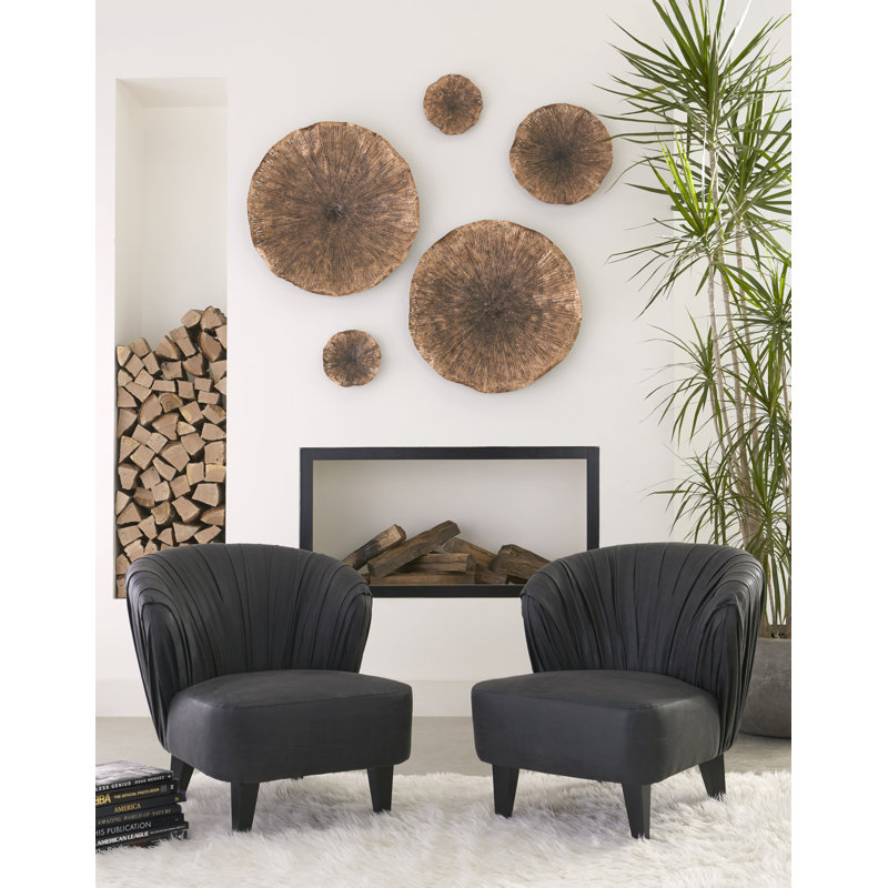 Décoration murale Lotus, H 9 po x l 9 po x P 2 po, Cuivre