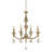 Traditional 8 Light Satin Brass Crystal Chandelier-1169519466-1169519467