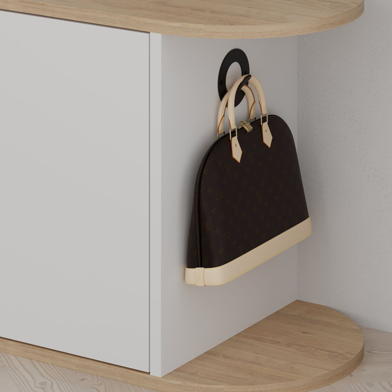 9 Pair Shoe Storage Cabinet, Sapphire Oak/White