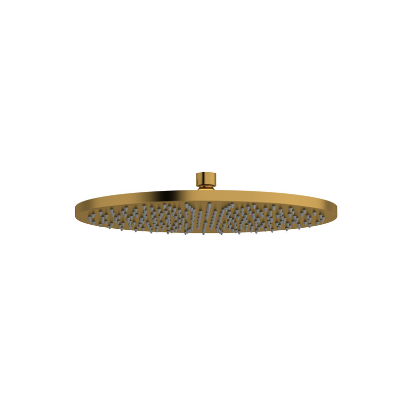 1.8 GPM 12" Rain Fixed Shower Head, Brushed Gold, 2.0 GPM
