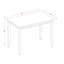 Ensemble de comptoir de cuisine 5 pièces comprenant une table de salle à manger rectangulaire et 4 chaises de salle à manger, 30 po x 48 po, noir-31151481-125598876-125598877