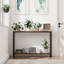 Console, table de vestibule avec rangement, canapé industriel avec design en V, console étroite à 2 niveaux-262810203-258119046