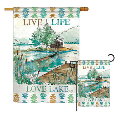 Double Sided 40'' H x 28'' W Polyester Flag Set