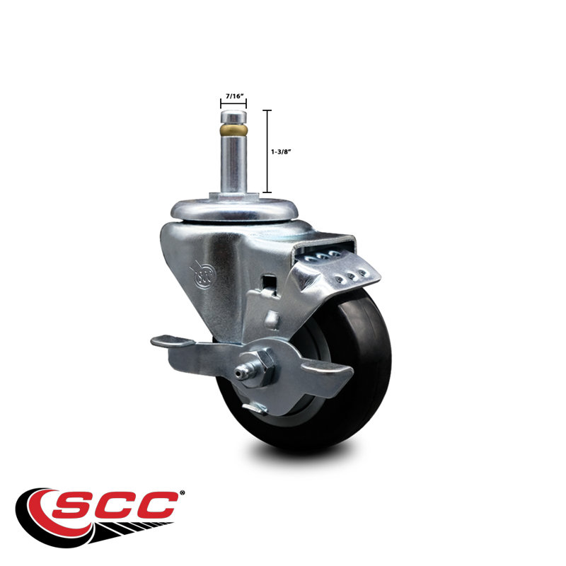 Polyurethane Caster, Black