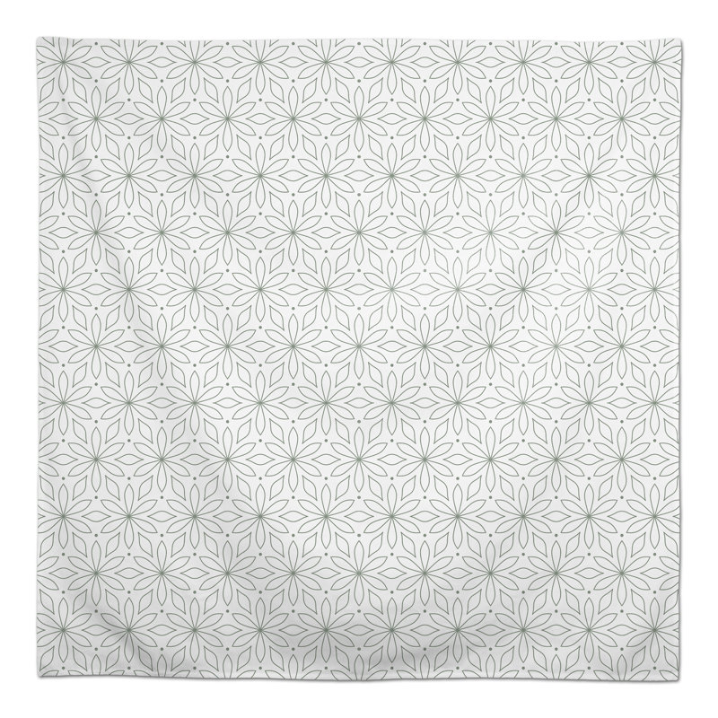 Nappe carrée en polyester à motif géométrique, Vert, L 58 po x l 58 po