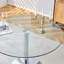 40' Round Glass Top Dining Table Set-1863409231-1863409217