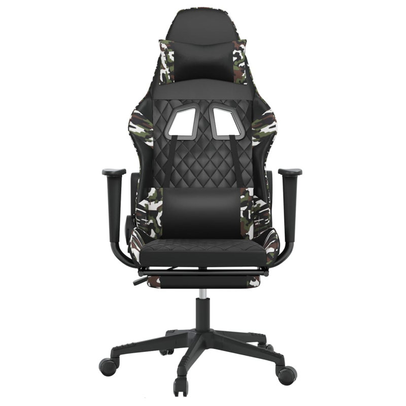 Fauteuil de massage avec repose-pieds, Noir / camouflage