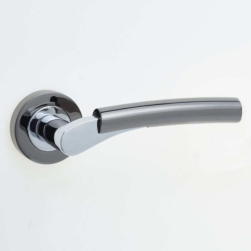 Arkus Passage Door Handle, Polished Chrome/Brushed Nickel