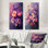 Dreamscape en bouquets assortis mauves et roses I - Décoration murale florale 2 panneaux