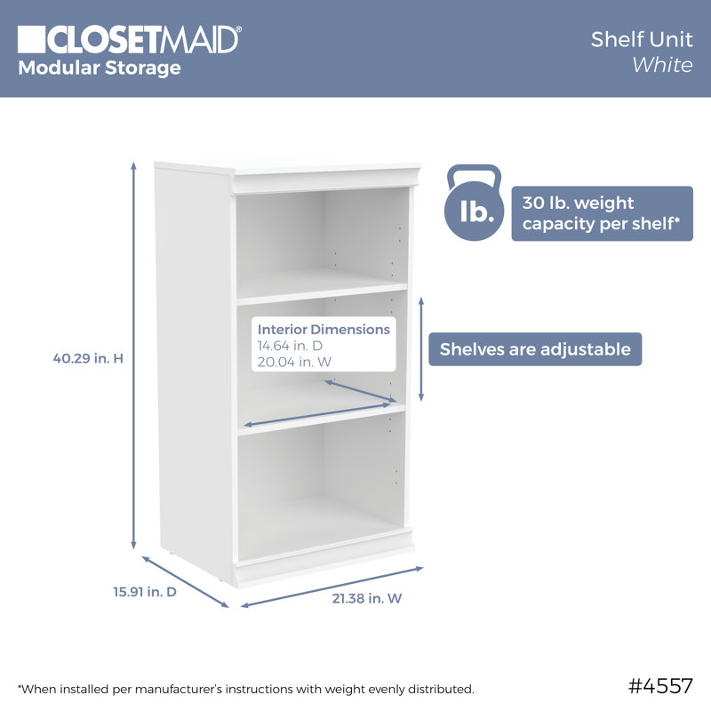 White Modular Storage Closet System with Doors