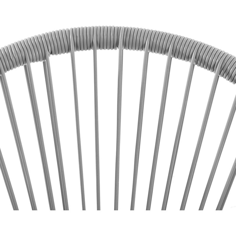 17 Stories Alyssya Natural Acapulco Styled Egg Shape Conversational Garden Bistro Patio Outdoor Set, Grey 