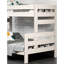 Lit superposé en bois massif blanc avec planches rustiques de l 78 po x P 56 po et de H 61 po, facile à assembler et fabriqué en pin brésilien, facile à assembler-1603701820