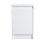 Armoire de salle de bain autoportante 20 po, portes à fermeture douce, blanc brillant (emballage KD) (meuble-lavabo seulement)