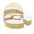 Beige Cushion/Brown Frame