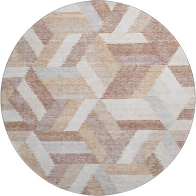 Premium Machine Washable Larock AMF1241 Geometric Rug