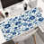 Blue White Floral Toile Print