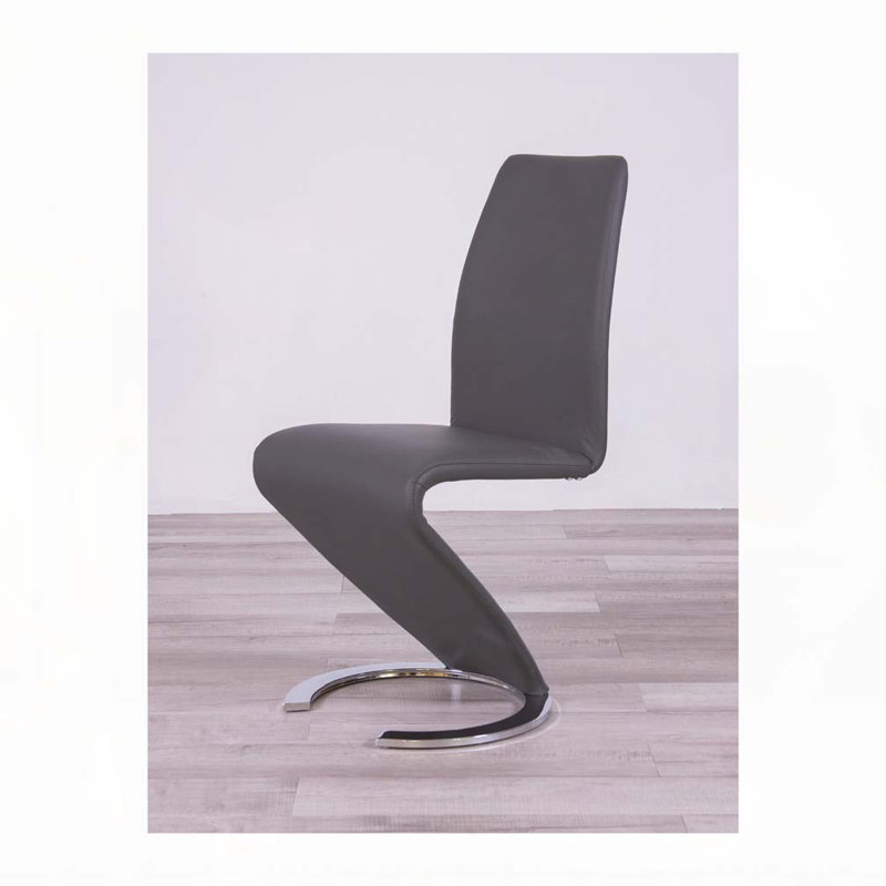Faux Leather Dining Chair, Gray