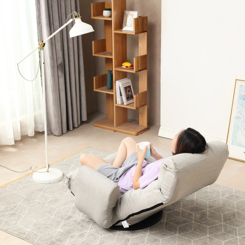Fauteuil relaxant avec coussin épais et pivotant à 360 degrés