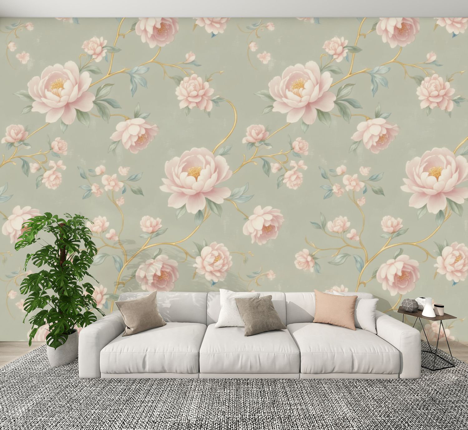 Red Barrel Studio Vintage Peel and Stick Wallpaper Vintage Floral Rose ...