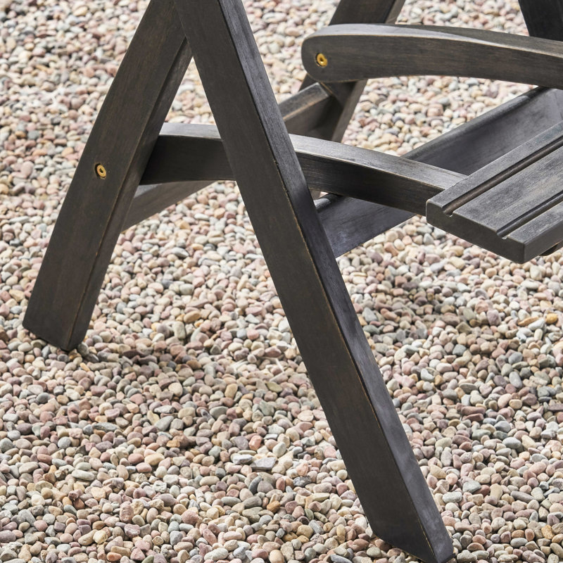 Table en bois pour le plaisir en plein air - Finition gris foncé pratique et élégante