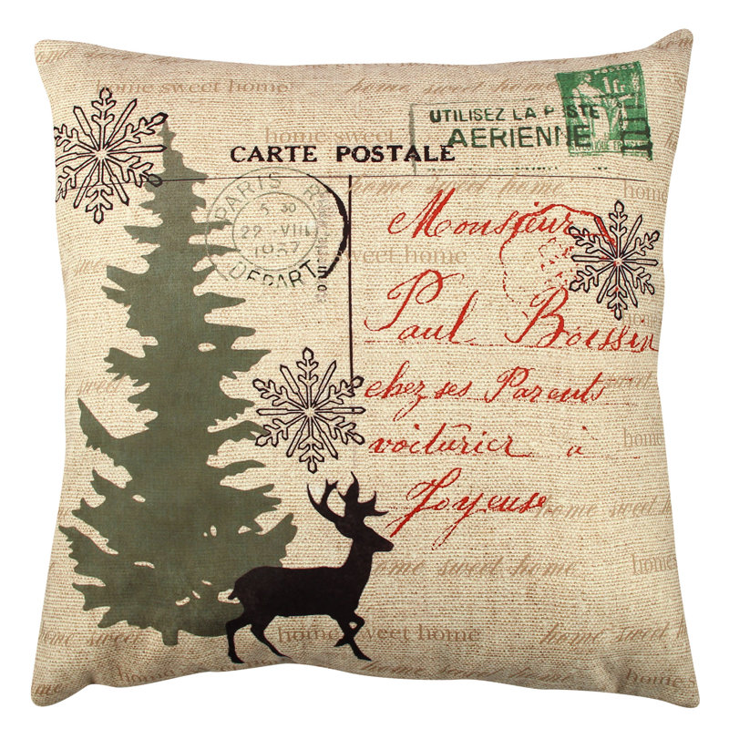 Housse et insert de coussin carré en mélange de coton Lourdes